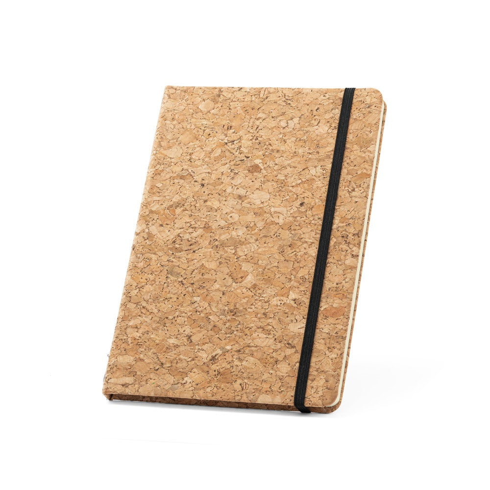 FREUD promotional notebook in natural (detail view) with custom logo branding