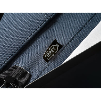 EMERGE FOLDER promotional document folder in blue with custom logo branding