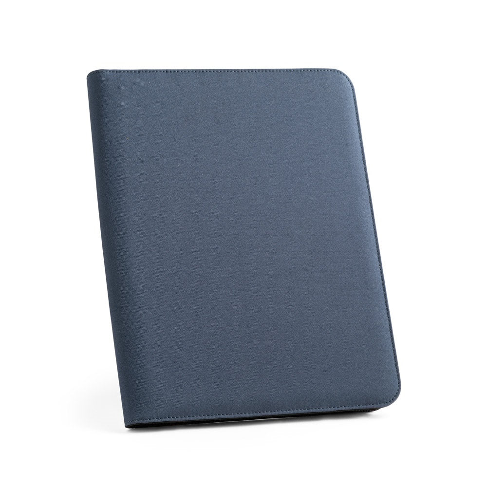 EMERGE FOLDER promotional document folder in blue with custom logo branding
