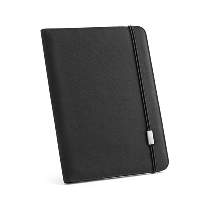 EMERGE FOLDER II promotional document folder in black with custom logo branding