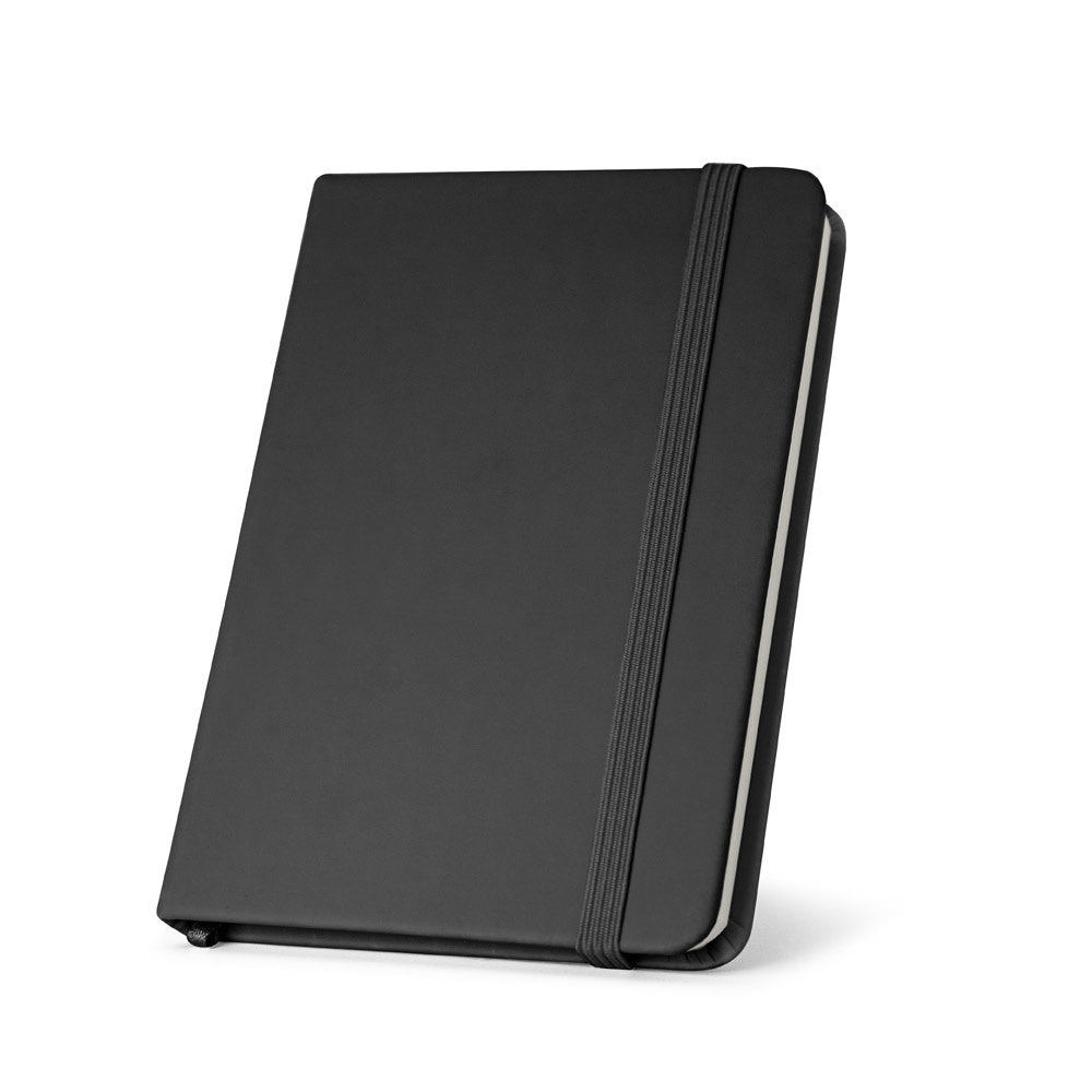 CAMPUS promotional notebook in black with custom logo branding