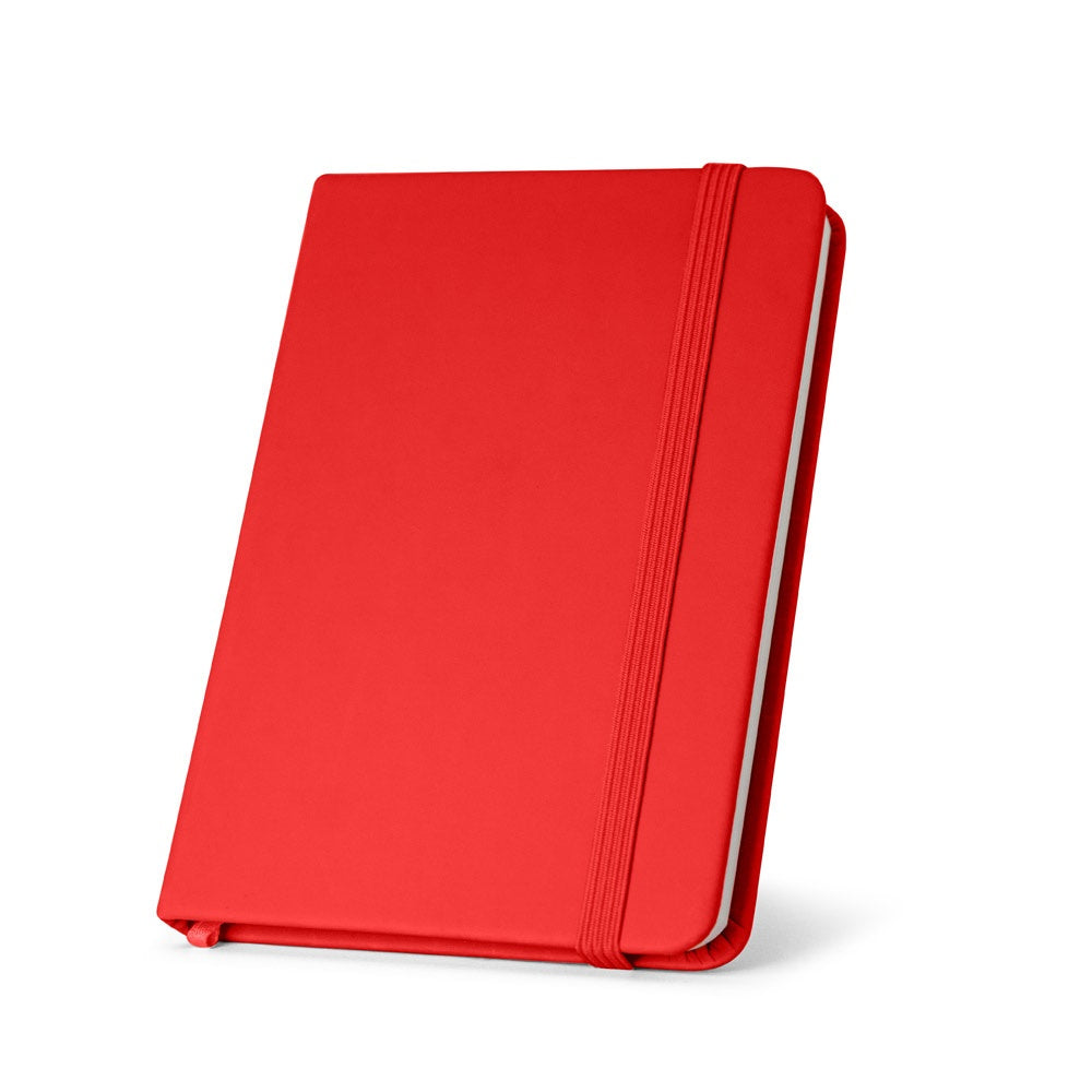 CAMPUS promotional notebook in red with custom logo branding