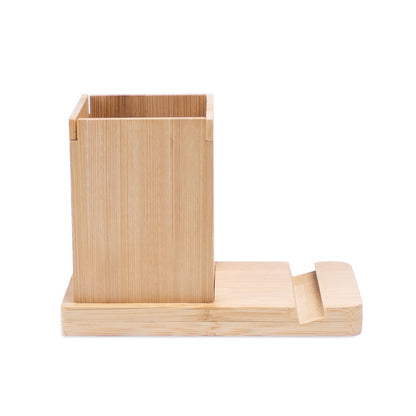ERWIN promotional desk accessory in natural (detail view) with custom logo branding