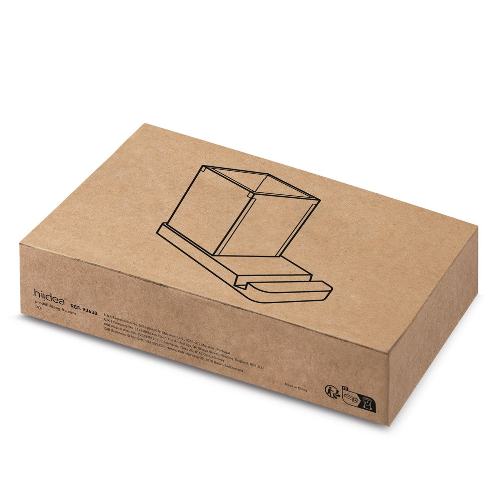 ERWIN promotional desk accessory in natural (gift box packaging) with custom logo branding