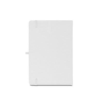 ANNE SUB promotional notebook in white (detail view) with custom logo branding