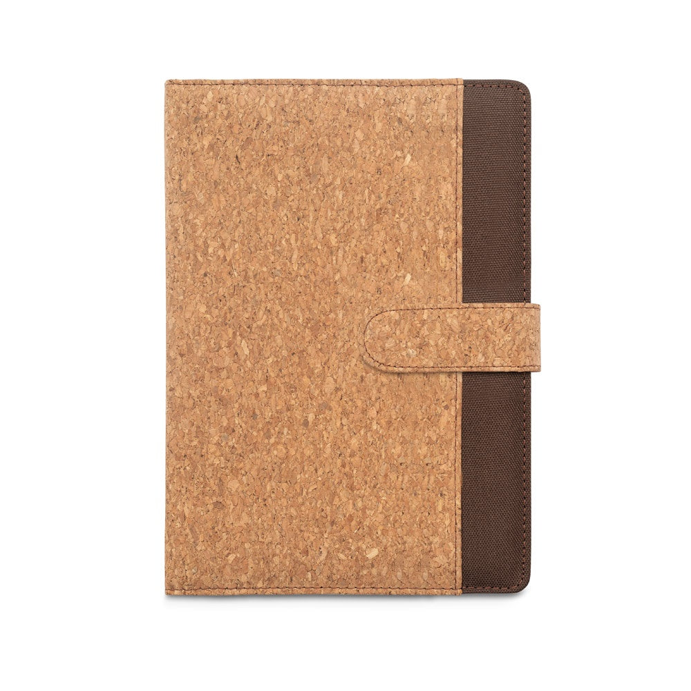 FIELDING promotional document folder in natural (detail view) with custom logo branding