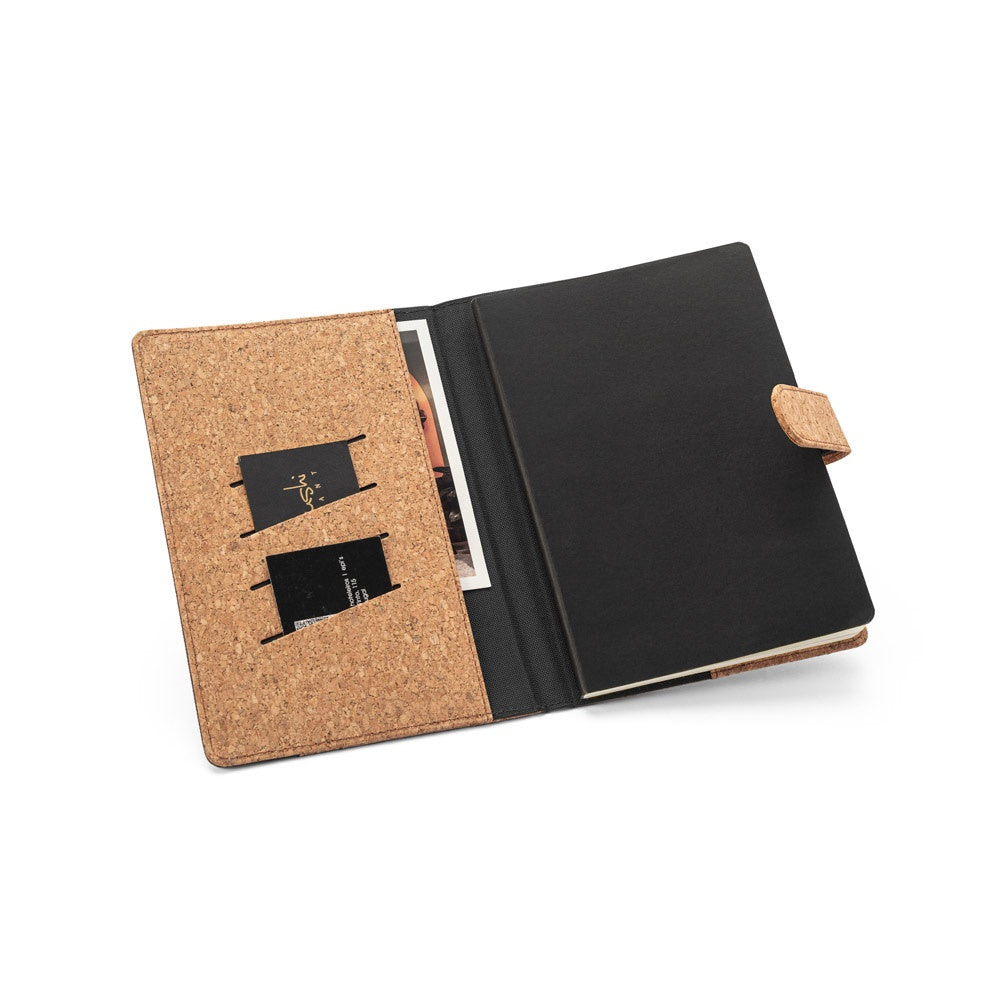 FIELDING promotional document folder in natural (detail view) with custom logo branding