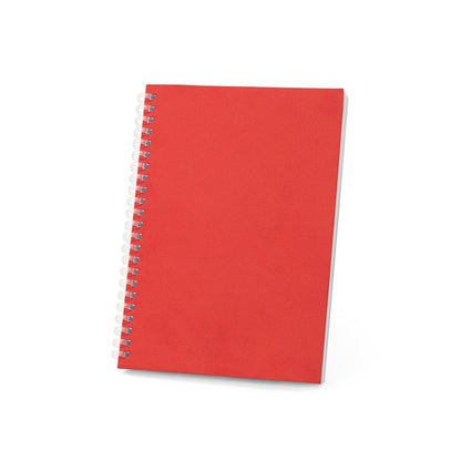 SCHILLER promotional notebook in red with custom logo branding