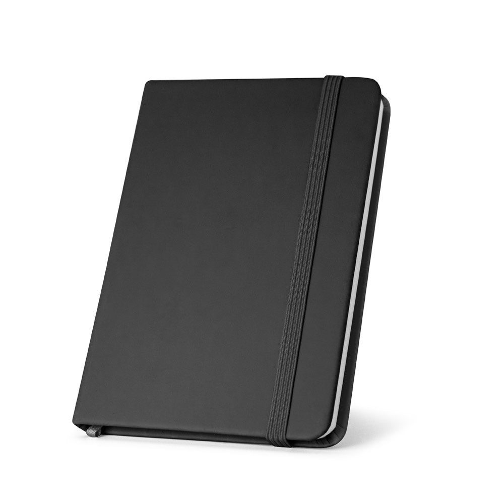 HEMINGWAY SQUARE promotional notebook in black with custom logo branding