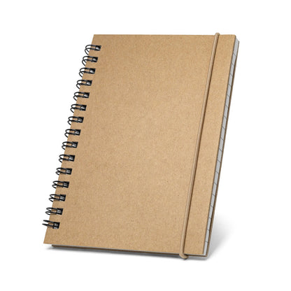 MARLOWE promotional notebook in black with custom logo branding