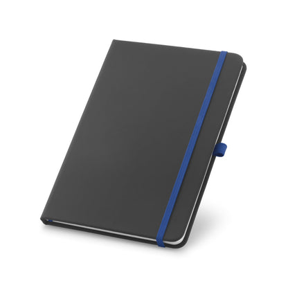 CORBIN promotional notebook in royal blue with custom logo branding