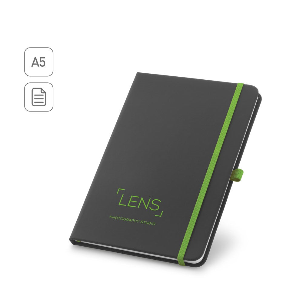 CORBIN promotional notebook (complete set view) with custom logo branding
