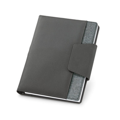 RUSSEL promotional notebook in grey with custom logo branding