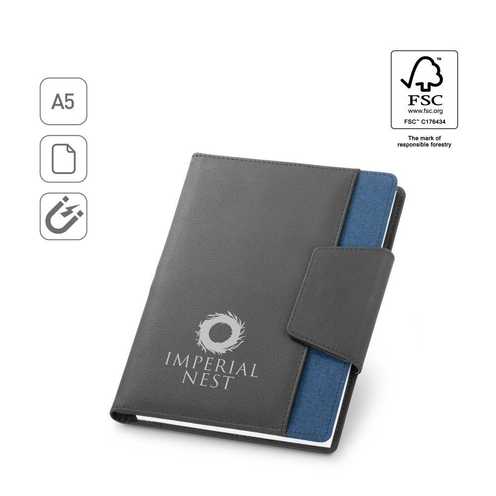 RUSSEL promotional notebook (complete set view) with custom logo branding