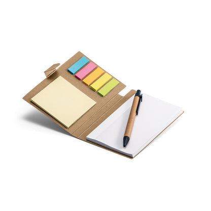 COOPER promotional notebook in natural (detail view) with custom logo branding