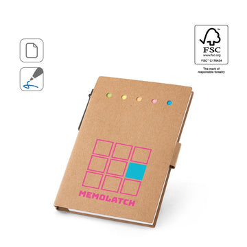 COOPER - Coloured sticky notepad with 6 sets
