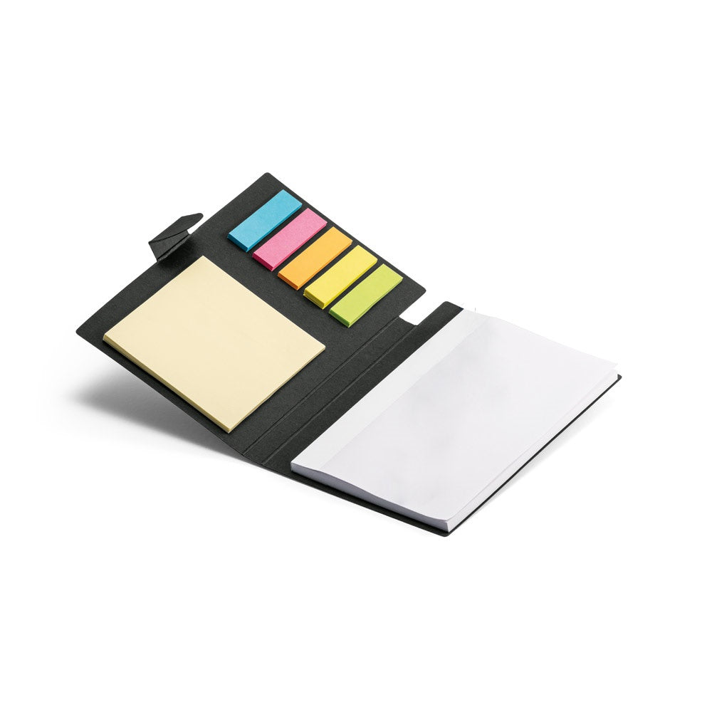 COOPER promotional notebook in black with custom logo branding