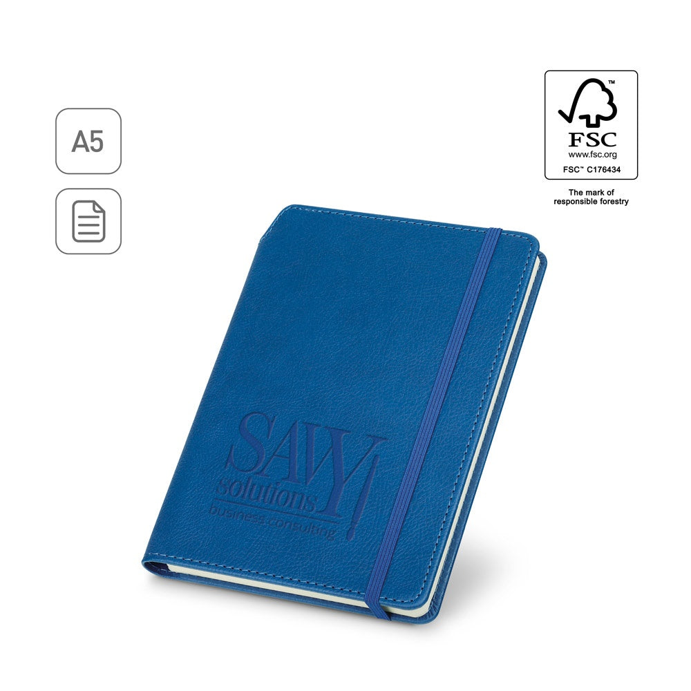 MORIAH promotional notebook (complete set view) with custom logo branding