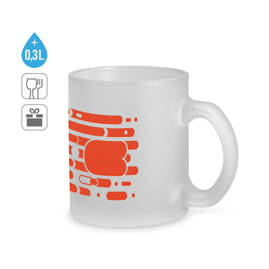 KENNY II promotional mug (complete set view) with custom logo branding