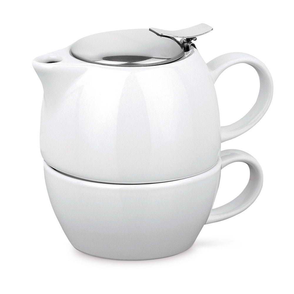 COLE promotional cup set in white with custom logo branding