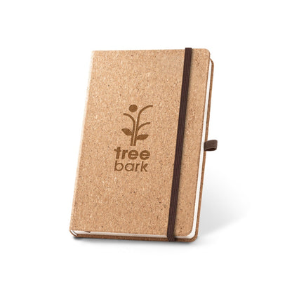 HAWKINS A5 promotional notebook in natural with custom logo branding