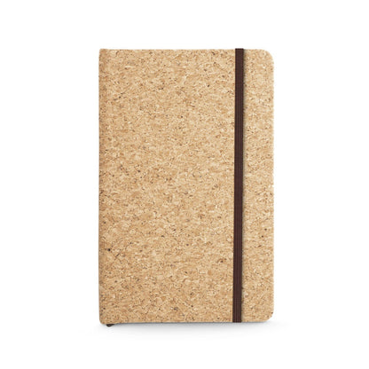 HAWKINS promotional notebook in natural (detail view) with custom logo branding