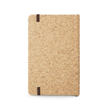 HAWKINS promotional notebook in natural (detail view) with custom logo branding