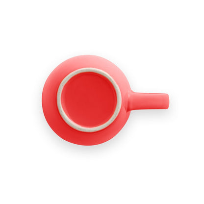 CINANDER promotional mug in red (detail view) with custom logo branding