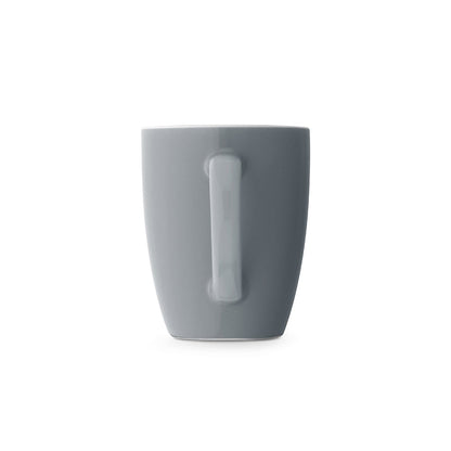 CINANDER promotional mug in grey (detail view) with custom logo branding