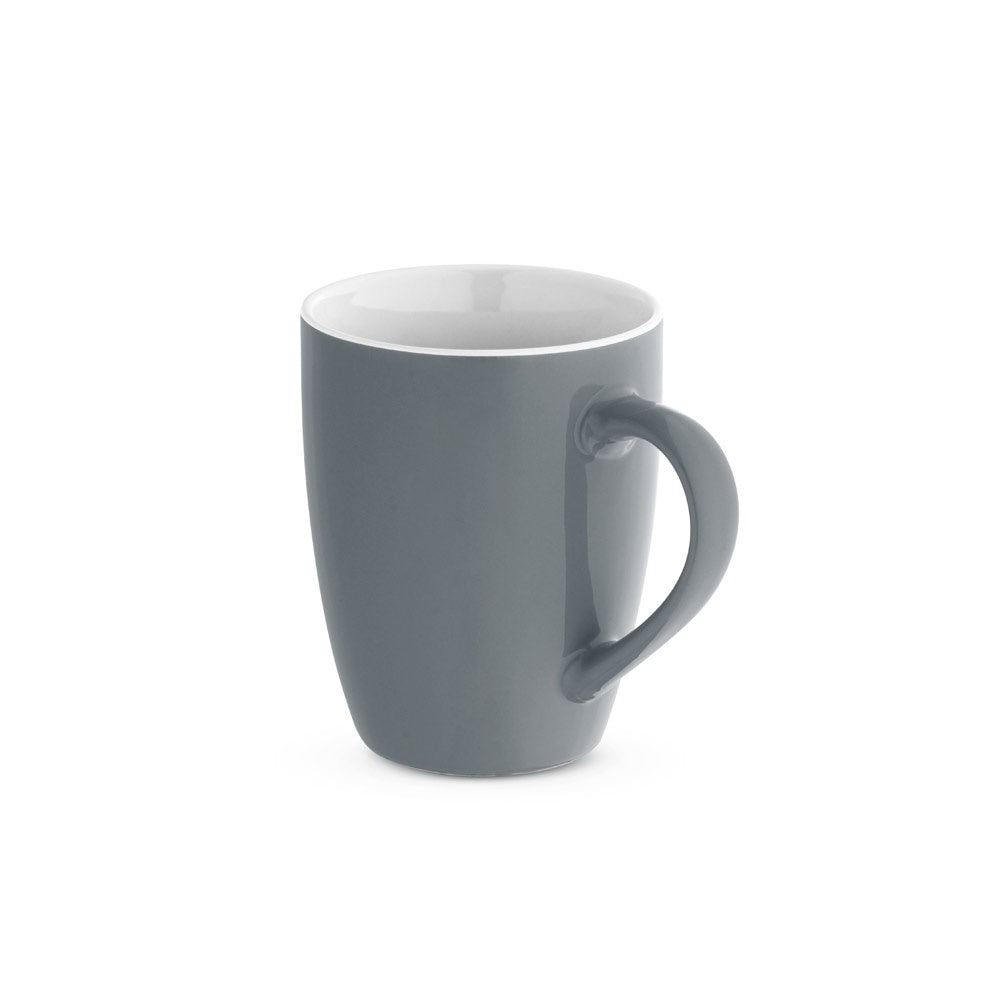 CINANDER promotional mug in grey with custom logo branding