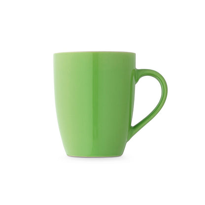 CINANDER promotional mug in light green (detail view) with custom logo branding