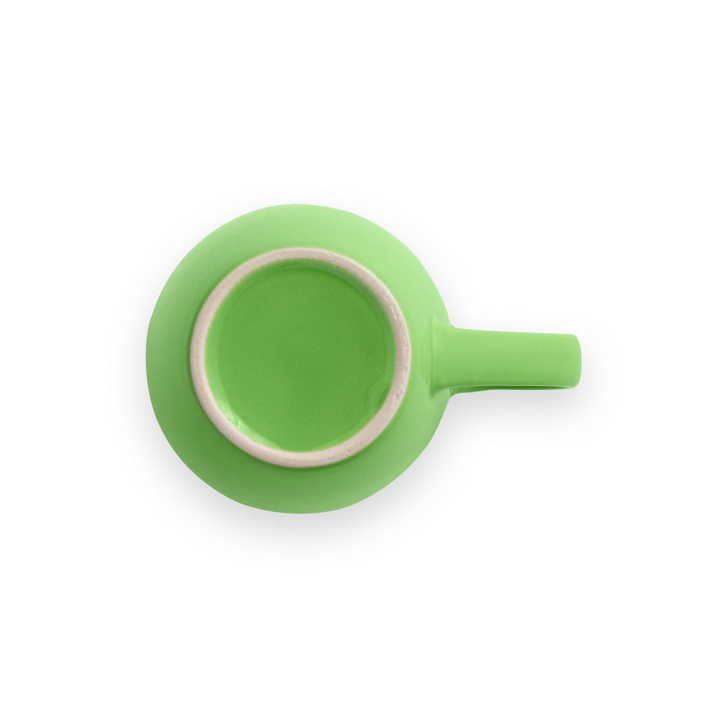 CINANDER promotional mug in light green (detail view) with custom logo branding