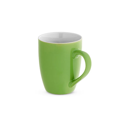 CINANDER promotional mug in light green with custom logo branding