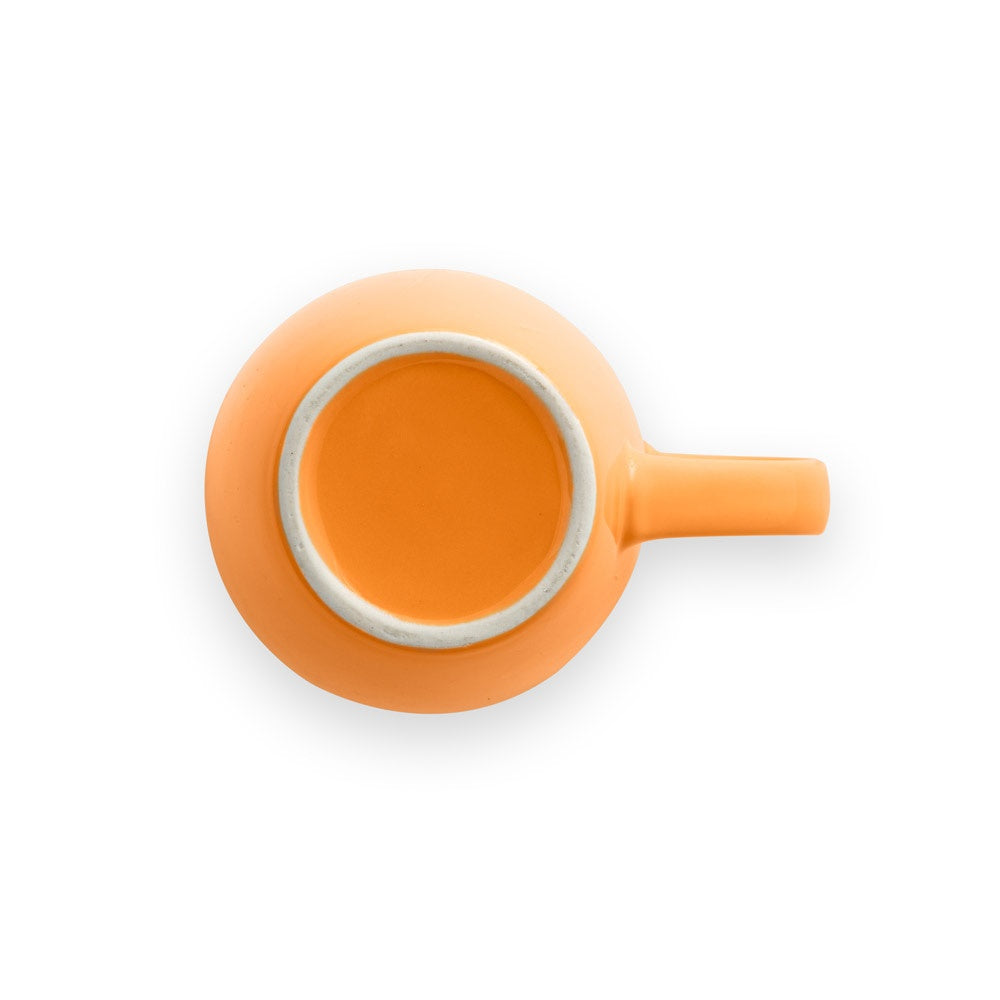 CINANDER promotional mug in orange (detail view) with custom logo branding