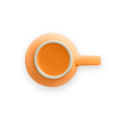 CINANDER promotional mug in orange (detail view) with custom logo branding