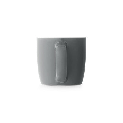 COMANDER promotional mug in grey (detail view) with custom logo branding