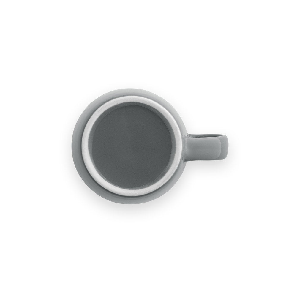 COMANDER promotional mug in grey (detail view) with custom logo branding