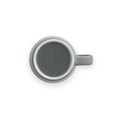 COMANDER promotional mug in grey (detail view) with custom logo branding