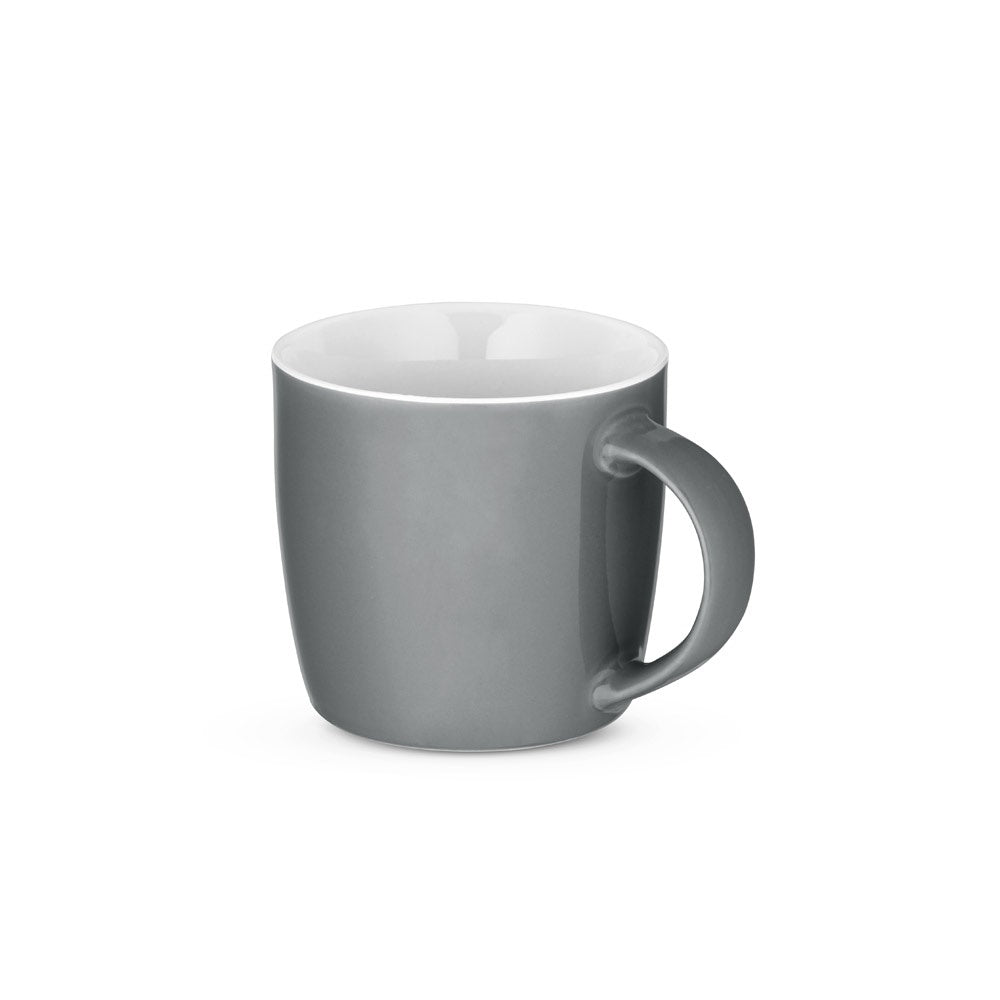 COMANDER promotional mug in grey with custom logo branding