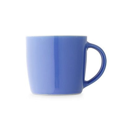 COMANDER promotional mug in light blue (detail view) with custom logo branding