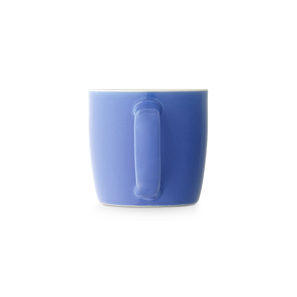 COMANDER promotional mug in light blue (detail view) with custom logo branding