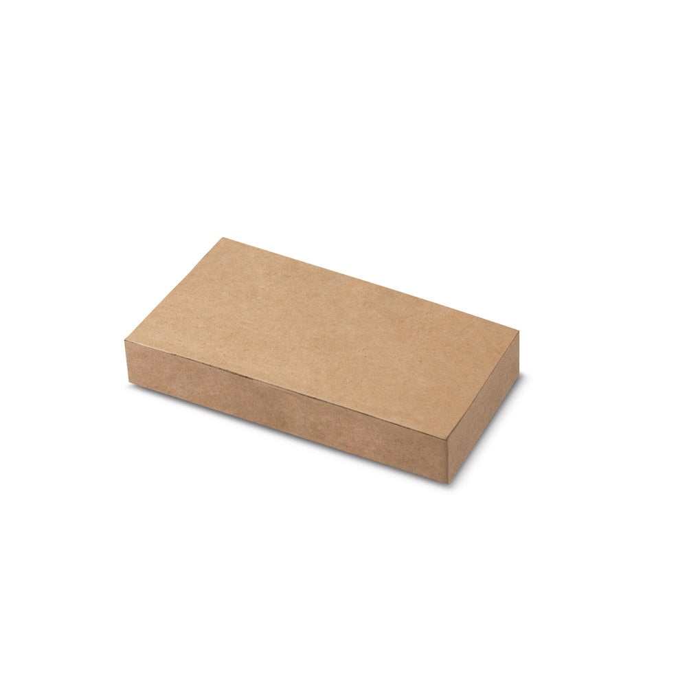 MUSTARD promotional tableware in natural (gift box packaging) with custom logo branding