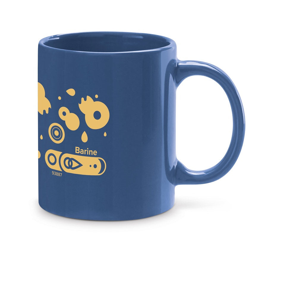 BARINE promotional mug in blue with custom logo branding