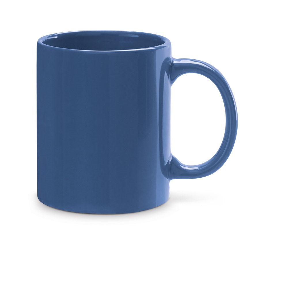 BARINE promotional mug in blue with custom logo branding