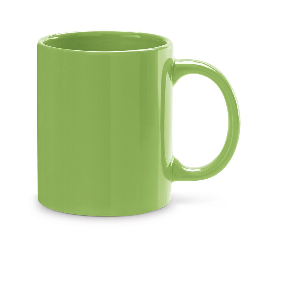 BARINE promotional mug in light green with custom logo branding