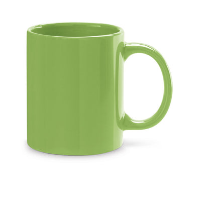 BARINE promotional mug in light green with custom logo branding