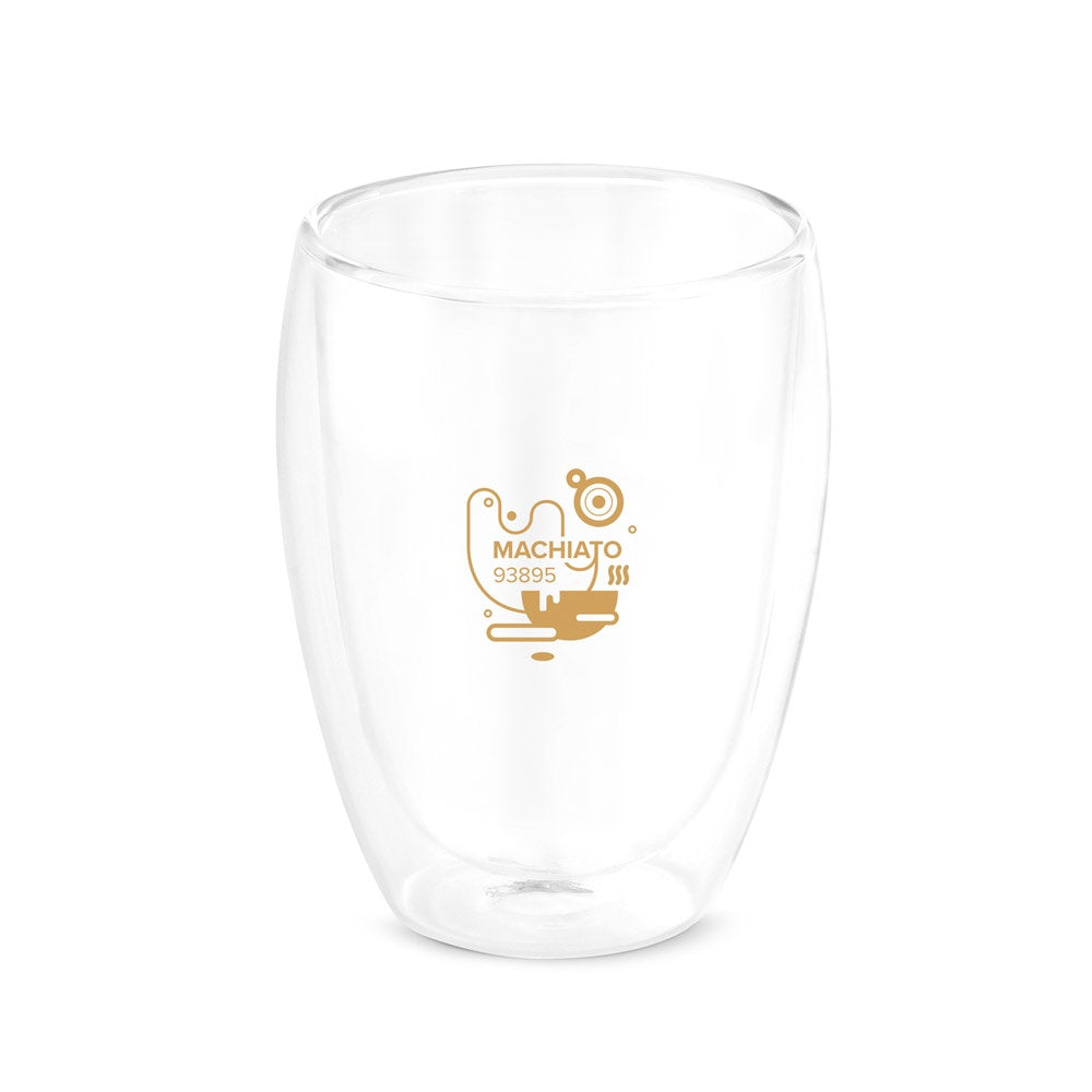 MACHIATO DUO promotional cup set in transparent with custom logo branding