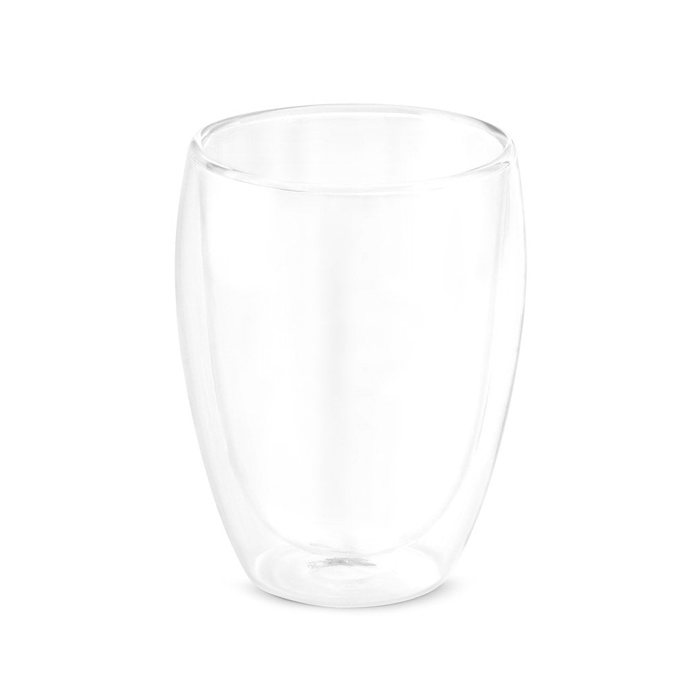 MACHIATO DUO promotional cup set in transparent with custom logo branding