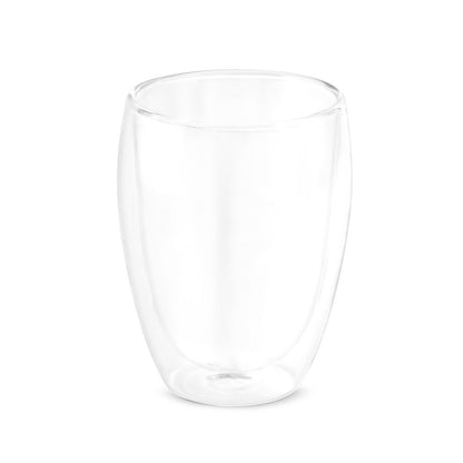 MACHIATO DUO promotional cup set in transparent with custom logo branding