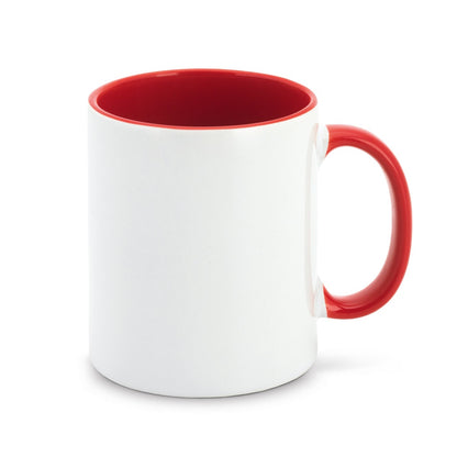 MOCHA promotional mug in red with custom logo branding